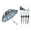 Black &amp; White 3 Falten Automatik Windproof Regenschirm (YS-3FA22083909R)